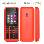 Renoveeritud Nokia originaal Nokia 130 (2014. aasta) GSM 900 / 1800 Mobiiltelefon 1 SIM-kaardiga Simple Set must