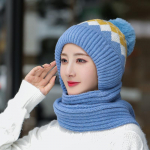 M&uuml;ts Naiste talvevillane m&uuml;ts plusse ja sooja salliga integreeritud m&uuml;ts Korea mitmek&uuml;lgne k&otilde;rvakaitse kootud m&uuml;ts naiste m&uuml;ts beež