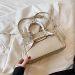 Moodne ja tekstuuriga &uuml;hev&auml;rviline kott, mitmek&uuml;lgne Crossbody kott, moodne &otilde;lakott, vabaaja kott naistele one size valge