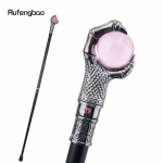 H&otilde;bedane Dragon Claw haarats, roosa klaaskuul jalutuskepp, mood Dekoratiivne jalutuskepp Gentleman, elegantne Cosplay Crosier 93 cm