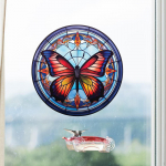 Aknakleebis liblikas klaasist kleebis veekindel vastupidav &uuml;mmargune kokkup&otilde;rkevastane l&uuml;kanduks