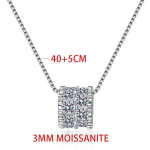 D-v&auml;rvi Trendikas K&otilde;ik 1,5 mm Suurep&auml;rase l&otilde;ikega S925 Sterling h&otilde;bedane Moissanite kaelakee naistele Clavicular Chain Diamond GRA Ehted white
