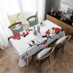 Punase roosi viinapuust valmistatud laudlina p&uuml;hadekaunistused veekindlad ristk&uuml;likukujulised laudlinad pulmadekoratsiooni lauakate Diameter 153cm