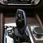 Auto s&uuml;sinikkiust k&auml;igukangi k&auml;epideme &uuml;mbris nupukate dekoratiivne kleebisliist BMW G30 G32 G11 X3 G01 X4 G02 jaoks Auto tarvikud sinine