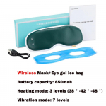 Elektriline soojendav silmamask kaugel magamiseks Infrapuna-kuumkompress-vibratsiooniga silmade masseerija soe teraapia unemask leevendab silmade kuivust CN