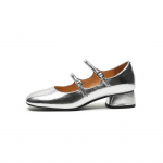 Krazing Pot Lehma nahast kandiline varvas Med kontsad suvekingad Mary Janes pandlaga rihmad Naiste pumbad 34 h&otilde;be