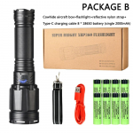 Ultra ere taskulamp XHP360 LED suumitav kohtvalgusti pikamaa avarii taskulamp USB C laetav eemaldatav 18650 aku 8*18650 battery Zoom