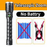 2*28650 Akuga 10000mAh Suure v&otilde;imsusega LED-taskulambid Type-C laetav LED-taskulamp 5000M &Uuml;liv&otilde;imas taskulamp V&auml;li-LED-latern No battery