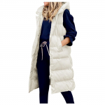 Naiste s&uuml;gise ja talve temperamendiga varrukateta kardigan keskmise pikkusega puuvillane vestiga mantel M