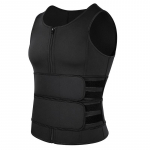 Meeste Body Shaper Waist Trainer Vest Korsett Saun Higivest Salendav S&auml;rk Kompressioon Aluspesu Treening Topid Kujundusr&otilde;ivad V&ouml;&ouml;kohal Cincher Trimmer V&ouml;&ouml; L must