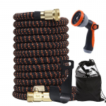 WTEMPO Plahvatuskindel k&uuml;lmumisvastane teleskoopveetoru k&otilde;rgsurve autopesuri veep&uuml;stol Mitmeotstarbeline kaasaskantav majapidamisvee pihustusp&uuml;stol 25ft 7.5m oranž