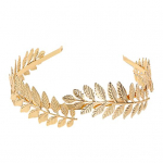 Kuldsete &otilde;&otilde;nsate lehtedega juukser&otilde;ngas Elastne metallist peapael Dekoratiivne naiste &otilde;huke peakate Juuste aksessuaarid C