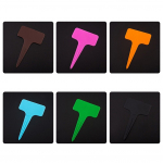 50 tk h&otilde;lpsasti tuvastatav 50 tk plastist pulgaga T taimesildid lillesildid teie aia jaoks punane