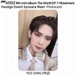 ATEEZ 8. minialbum The World EP.1 Movement Fan Sign S&uuml;ndmuse fotokaart EL WW MS Yeosang - Synnara
