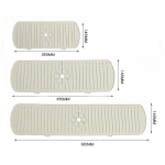 Silikoonist segistimatt Water Ripples K&ouml;&ouml;gisegisti veekogumismatt suur valamu pritsmepadi t&ouml;&ouml;pinna kaitse vannitoa 35cm beež