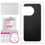 apgo Protective Skin Sticker for the back compatible with OnePlus 12, Wrap Film, Foil, Vinyl - Pattern Black Honeycomb