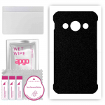 apgo Protective Skin Sticker for the back compatible with Samsung Galaxy Xcover 3 G389F, Wrap Film, Foil, Vinyl - Pattern Matte Black