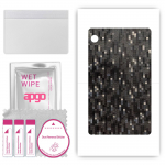 apgo Protective Skin Sticker for the back compatible with Huawei MatePad T8 LTE Kirin, Wrap Film, Foil, Vinyl - Pattern Carbon Black Pixel