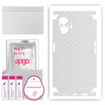 apgo Protective Skin Sticker for the back+sides compatible with Nothing Phone 2, Full Wrap Film, Foil, Vinyl - Pattern Transparent Carbon