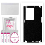 apgo Protective Skin Sticker for the back+sides compatible with Oppo Reno8 Pro+, Full Wrap Film, Foil, Vinyl - Pattern Matte Black