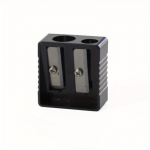 Kahe auguga pliiatsiteritaja must