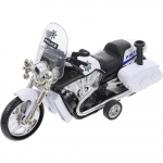 1/12 Politsei mootorratta m&auml;nguasi, automudel, lapse tagasit&otilde;mbav mootorratta m&auml;nguasi 1/12-Size:16*5.5*9.5cm valge