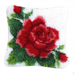 DIY latch and hook set Rug Making Crafts for Kids/Adults 15 inch X Red Flower