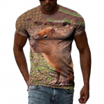 Uued naljakad kapibara T-s&auml;rgid, armsad loomade 3D-prinditud t&auml;navariided, mehed ja naised, vabaaja mood, &uuml;lisuured T-s&auml;rgid, laste t-s&auml;rgid, topid, r&otilde;ivad 4XL