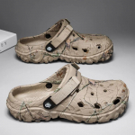 Suvised v&auml;ljas rannasandaalid Meeste Puukingad Kingad Naiste Sussid Kamuflaaž Platvorm Vesijalatsid Pehmed EVA siseruumides kasutatavad liugused pl&auml;tud 40