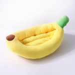 Loominguline koeravoodi kollane banaan, pehme eemaldatav ja pestav armsad kasside voodid v&auml;ikestele koertele m&otilde;eldud soojade pesadega lemmikloomatarbed 60x35x10cm