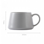 400 ml keraamiline teetass teekruus lai cappuccino tass, kohvitassid Keraamiline kruus cappuccino, latte, espresso ja americano jaoks hall v&auml;rv