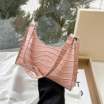 Moodne kivimustriline naiste &otilde;lakott Naistele kaenlaalused V&auml;ike kandiline kott PU-nahast trendik&auml;ekott valge