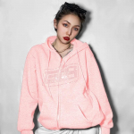 Uus Rhinestone kirjatr&uuml;kis Naiste pikkade varrukatega dressipluusid, t&otilde;mblukk, lahtised, suured t&auml;navar&otilde;ivad, vabaajar&otilde;ivad, 2024. aasta s&uuml;gisene s&uuml;gis L roosa