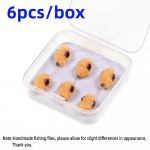 6 tk/12 tk karbiga k&auml;sitsi valmistatud flise koos messingist hantli silmadega ja munapuidust l&otilde;ngaga kiiresti vajuvad landid