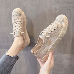 Naiste lamedast v&otilde;rgust v&auml;ljal&otilde;igatud kingad &otilde;huke pehme p&otilde;hjaga hingav l&otilde;uendjalats Lihtne vabaaja stiil kevad ja suvi 35 beež