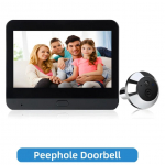 1080P Tuya Smart 2,4G WIFI digitaalne uksepiiluava 4,3-tolline Digital Magic Eye juhtmevaba uksekellakaamera turvaukse silmakaamera SY36 must