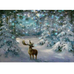 5D DIY J&otilde;ulud Teemantmaaling Hirve Teemant Talvine Teemanttikandid Ristpistes Kodukaunistus 40X30cm