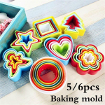 5/6 tk &uuml;mmargune vorm Fondant kook biskviit k&uuml;psetus k&uuml;psis kolb l&otilde;ikur kaunistus t&auml;hed j&otilde;ulud Heart