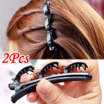 2tk Mood Kahekihiline Keerdpats Klamber eesmine Juukseklambrid Juuksen&otilde;el Peapael Juukseaksessuaari T&ouml;&ouml;riist Juuste Aksessuaarid Black