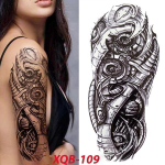 1 tk 3D veekindel l&otilde;vis&otilde;dalane kurja kloun gangster must v&otilde;lts t&auml;toveeringuga kleebis pealuu ajutise t&auml;toveeringuga varrukas XQB-86