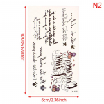 1-osaline naiste meeste v&otilde;ltst&auml;toveering ingliskeelse tekstiga veekindel ajutine t&auml;toveeringu kleebis N1