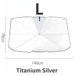 Titaanist h&otilde;bedasest kangast auto p&auml;ikesevari, soojusisolatsiooniga p&auml;ikesevari, auto esiklaasi kokkupandav vihmavari, teleskoop p&auml;ikesevari S