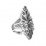 Yousheng Retro pitsist s&otilde;rmes&otilde;rmus liialdatud kunstlikud v&auml;&auml;riskivid kroonlehed s&otilde;rmepael Naiste h&otilde;bedase v&auml;rviga dekoratiivsed s&otilde;rmused ehted aksessuaarid US 10 h&otilde;be