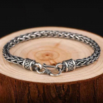 National Tide Retro k&auml;ev&otilde;ru meestele Tide Single Simple Trend Personality k&auml;sitsi kootud h&otilde;bedast traadist k&auml;ev&otilde;ru aksessuaarid isale 18cm