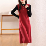 Naiste ka&scaron;miirkleit Qinghe ka&scaron;miir 30% ka&scaron;miir 70% vill s&uuml;gis-talvine ka&scaron;miir seelik pehme ja soe L tumepruun v&auml;rv