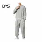 2 tk/komplekt Meeste spordir&otilde;ivaste komplekt &Uuml;mara kaelusega pikkade varrukatega pullover Topid elastsed n&ouml;&ouml;riga v&ouml;&ouml;taskud dressip&uuml;kste komplekt vahvlitekstuuriga sportlik &uuml;likond L tumehall v&auml;rv