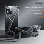 Metallist Hoidikuga Telefoni&uuml;mbris Iphone 13 14 15 Pro Max 15 Plus jaoks Joonlaua Kontseptsioon Alumiiniumist Jalg Telefoni Kate IPHON 13 14 15 Promax jaoks iPhone 13 must