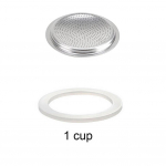 Kummist tihendiga s&otilde;elvarras Dining Home Silikoonist pehme tee 1 cup+sieve