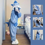 Naiste Talvine Cosplay Perekonna H&uuml;ljes Pidžaama Multikas Loom Magamiskott Kodu R&otilde;ivad Soe Vabaaja Trend Pidžaama H&uuml;ljes R&otilde;ivad XL sinine
