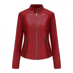 Uue stiili naiste nahast pikkade varrukatega kevad-s&uuml;gis &otilde;huke jakk S